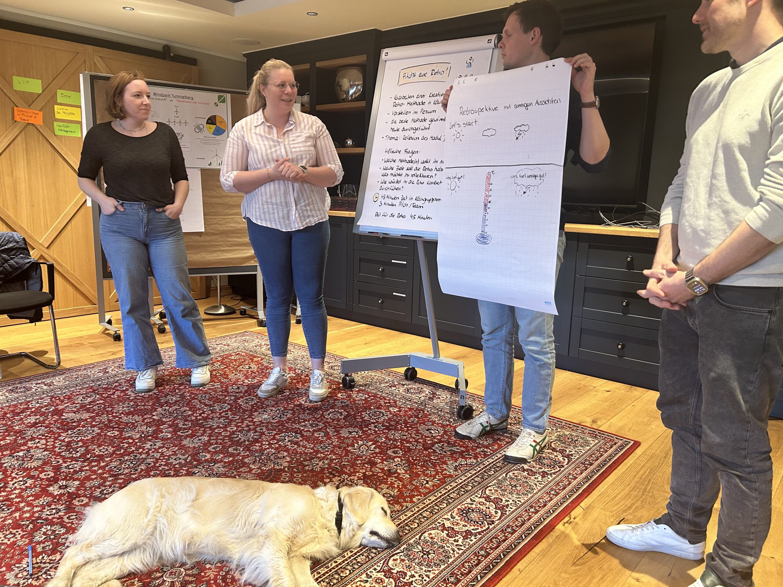 the next step step 4 projektmanagement workshop flipchart